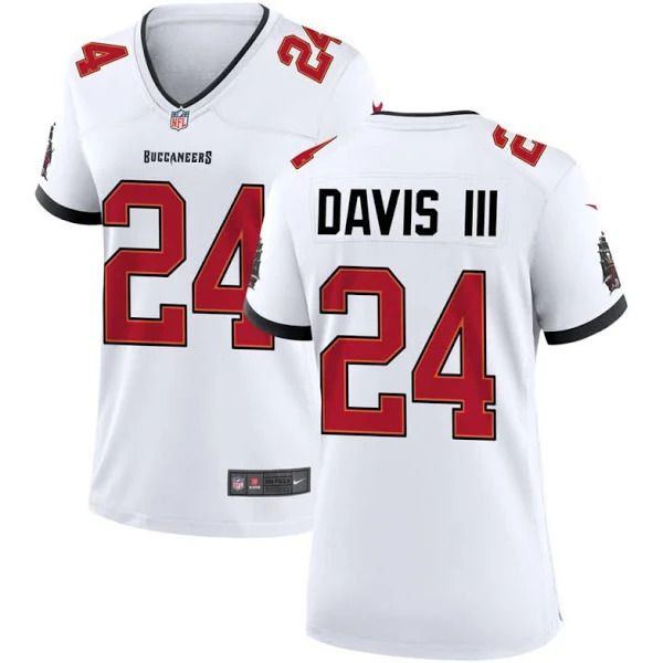 Men Tampa Bay Buccaneers #24 Carlton Davis III Nike White Game NFL Jersey